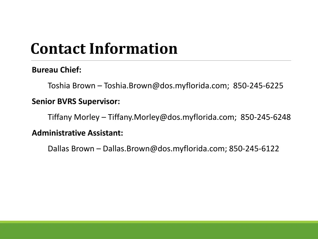 contact information