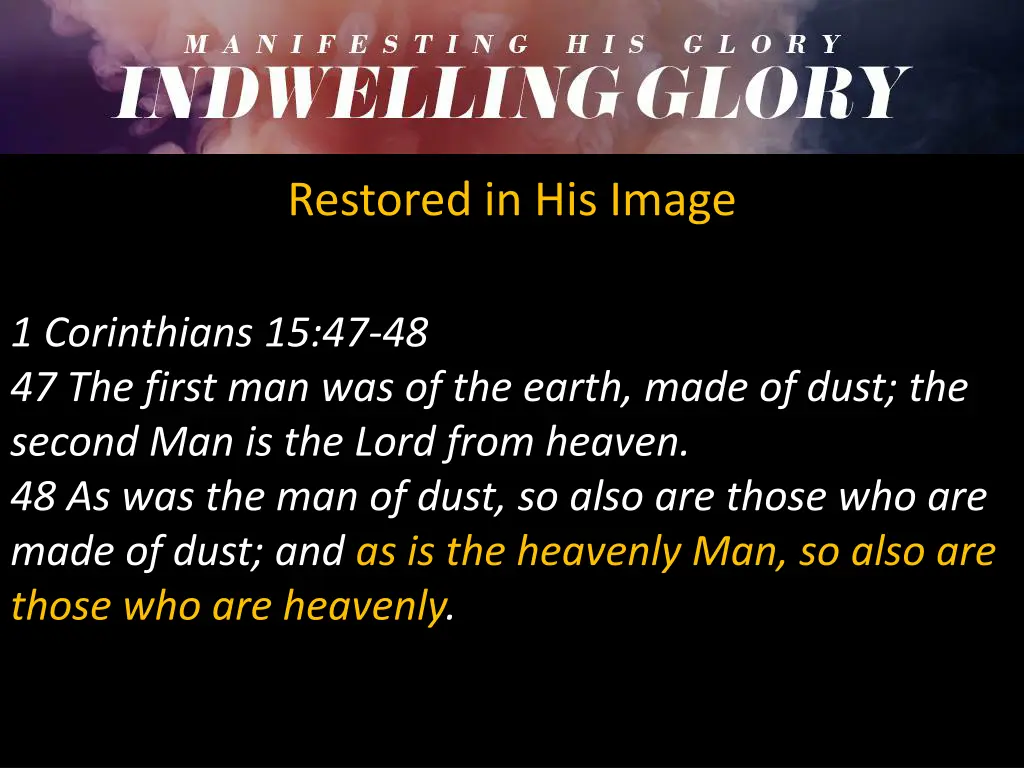 restored in his image 1