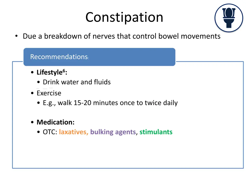 constipation