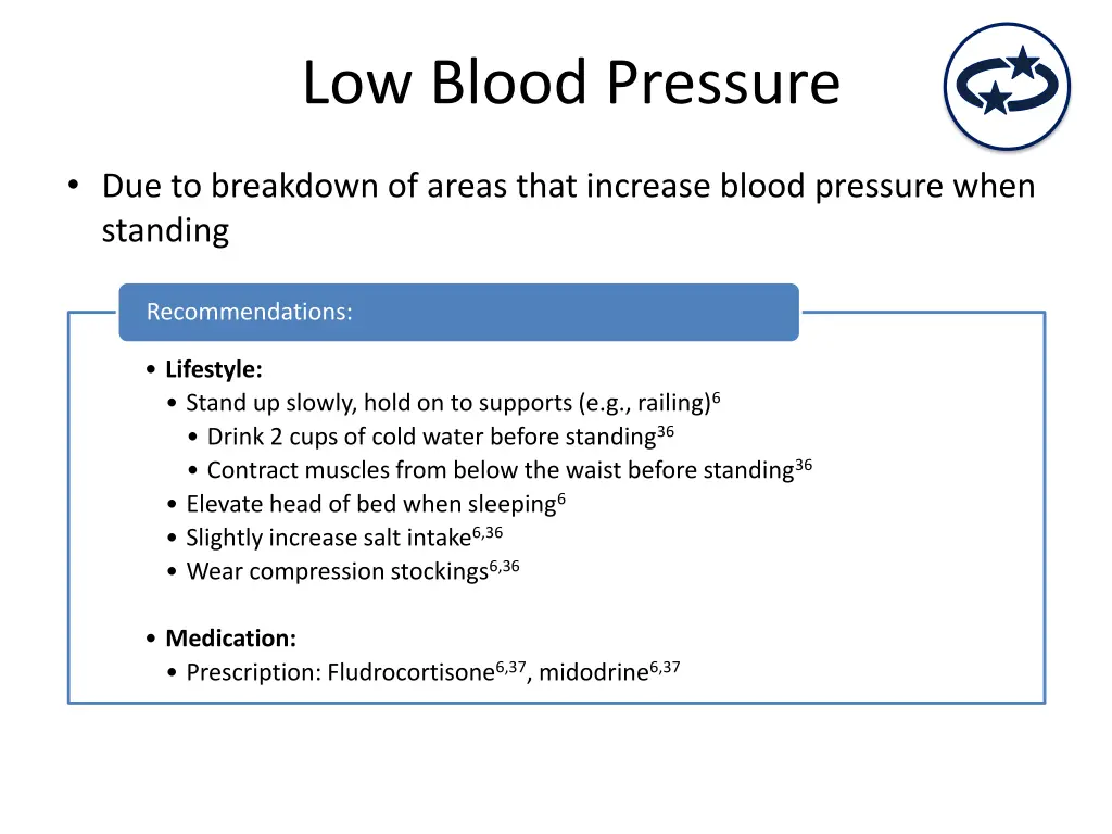 low blood pressure