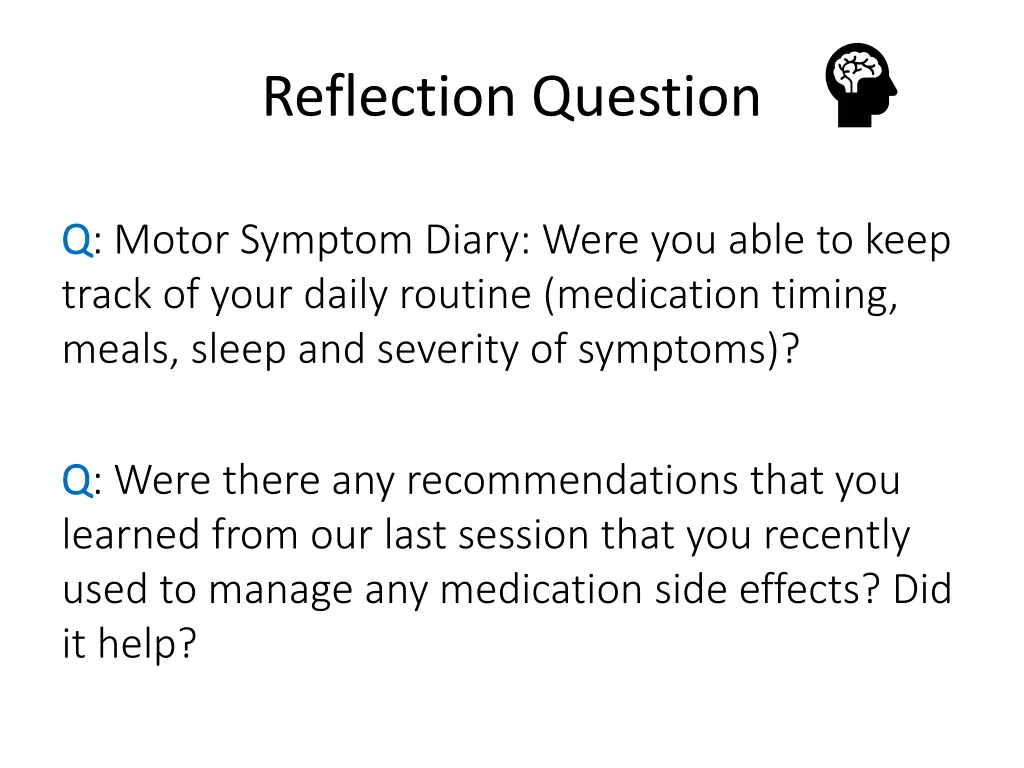 reflection question