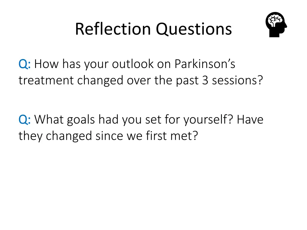 reflection questions