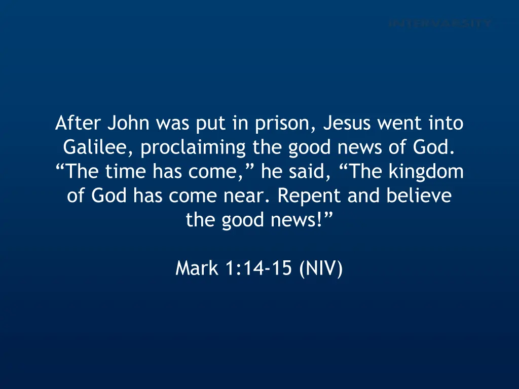 after john was put in prison jesus went into