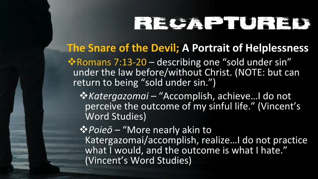 the snare of the devil a portrait of helplessness