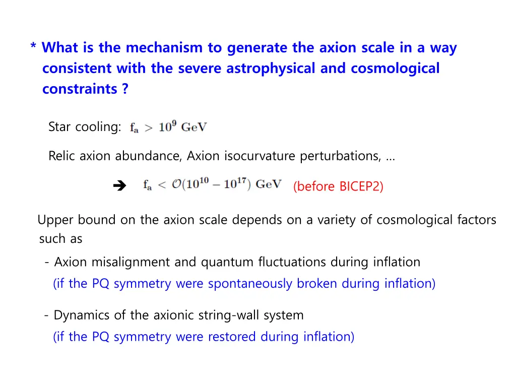 what is the mechanism to generate the axion scale