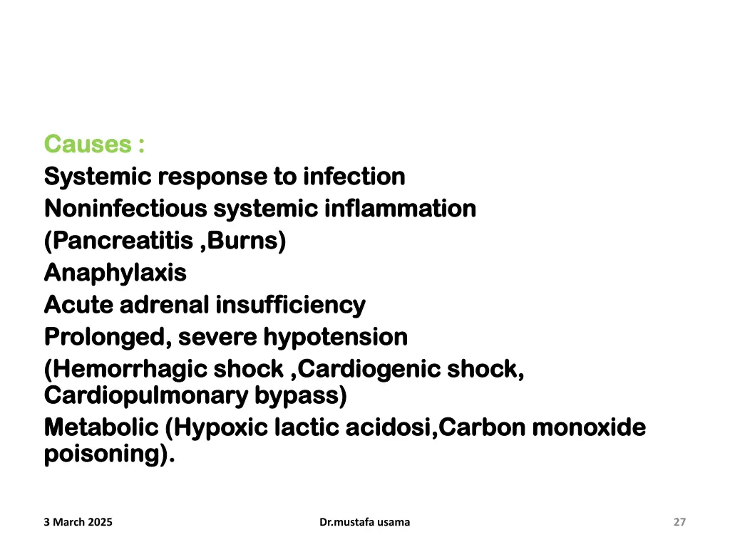 causes causes systemic response to infection
