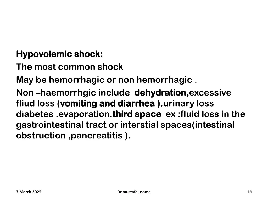 hypovolemic shock hypovolemic shock the most