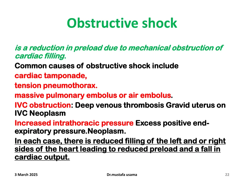 obstructive shock