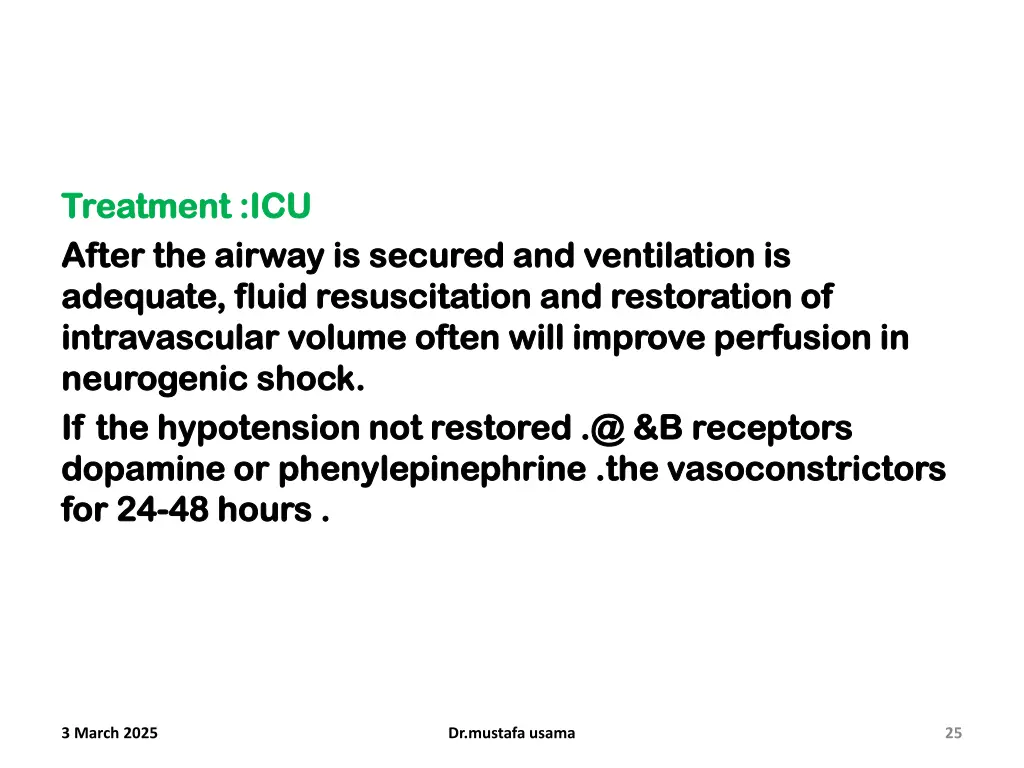 treatment icu treatment icu after the airway
