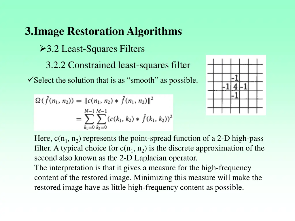 3 image restoration algorithms 13