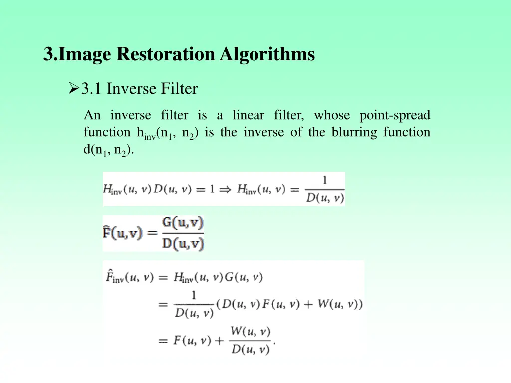 3 image restoration algorithms 2