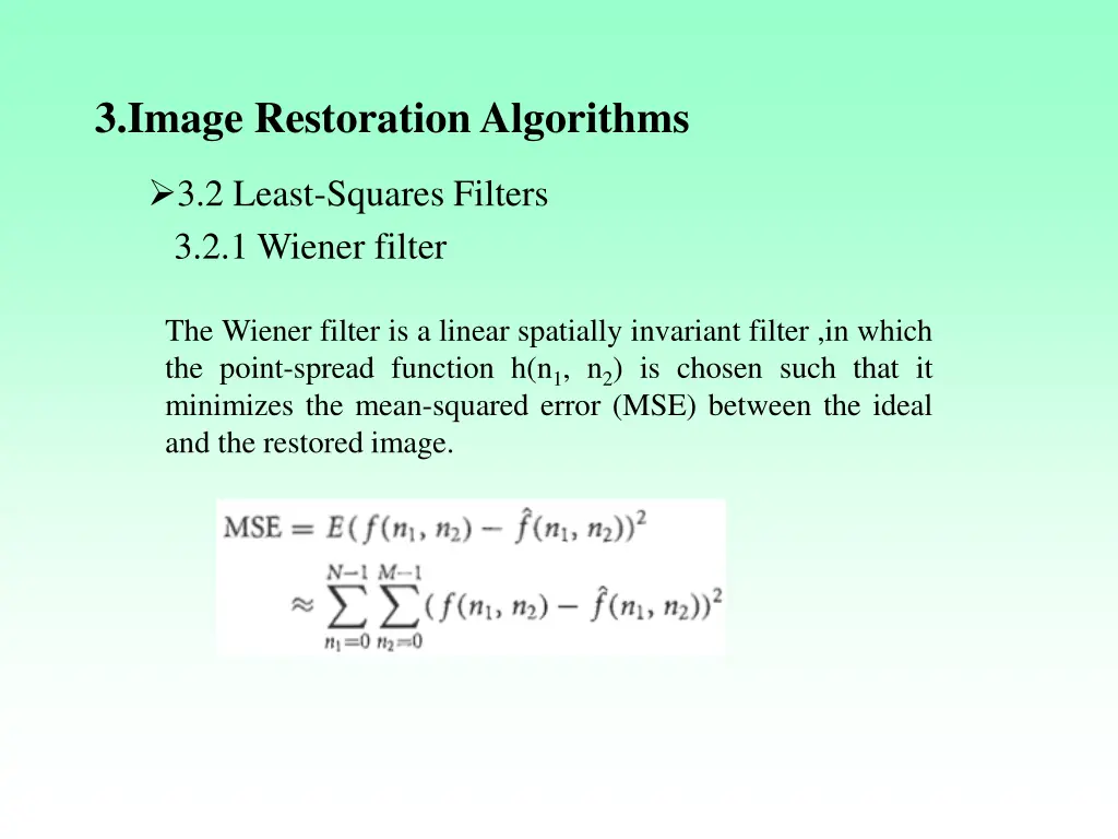 3 image restoration algorithms 6