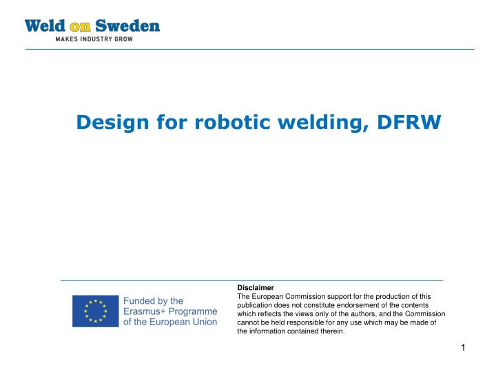 design for robotic welding dfrw