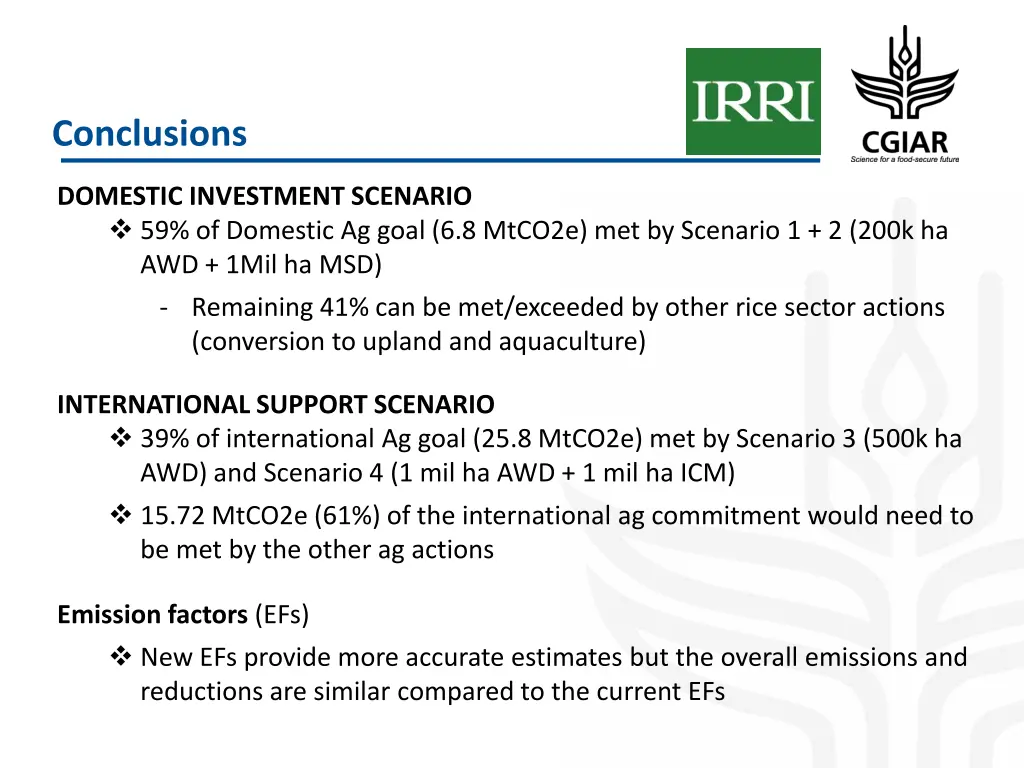 conclusions