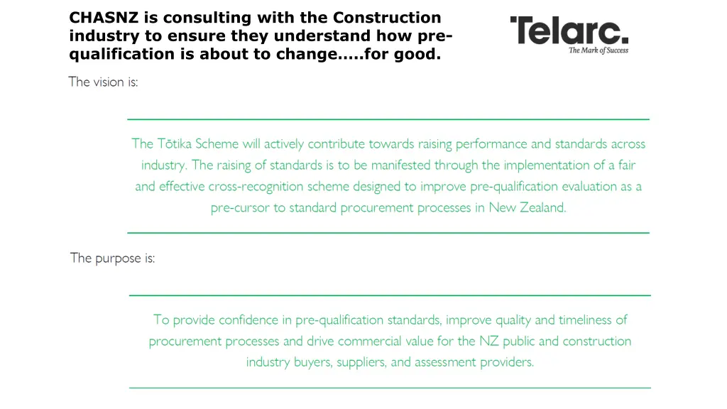 chasnz is consulting with the construction