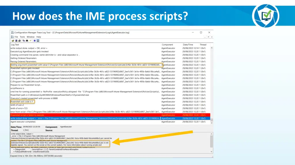 how does the ime process scripts 3