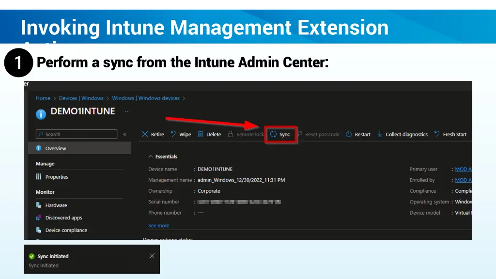 invoking intune management extension actions 1