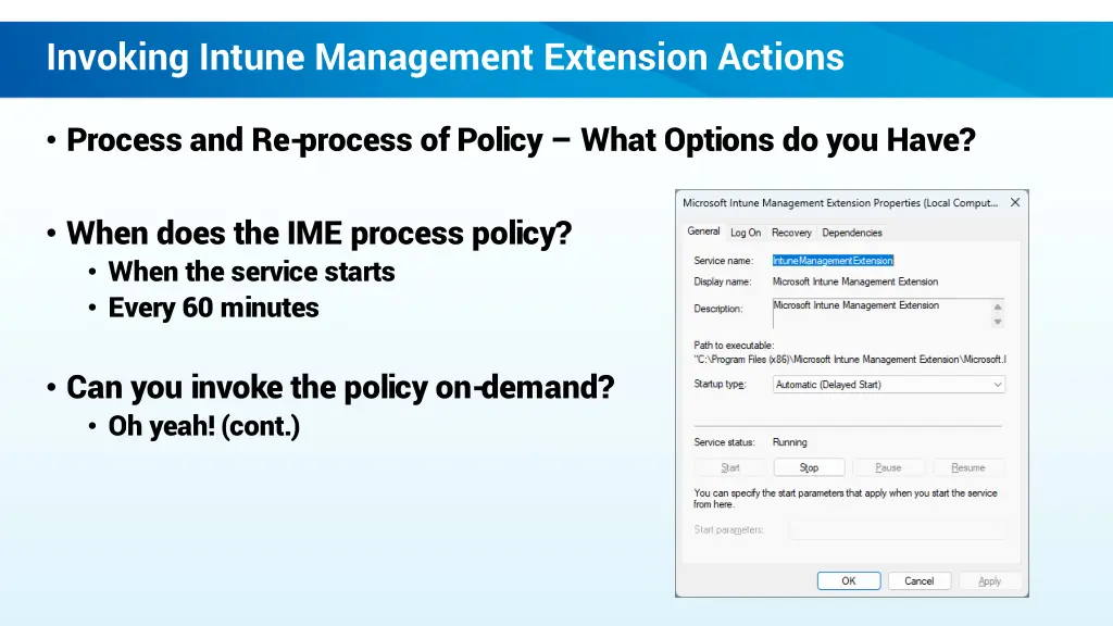 invoking intune management extension actions