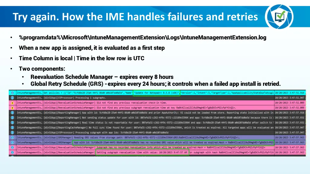 try again how the ime handles failures and retries 1