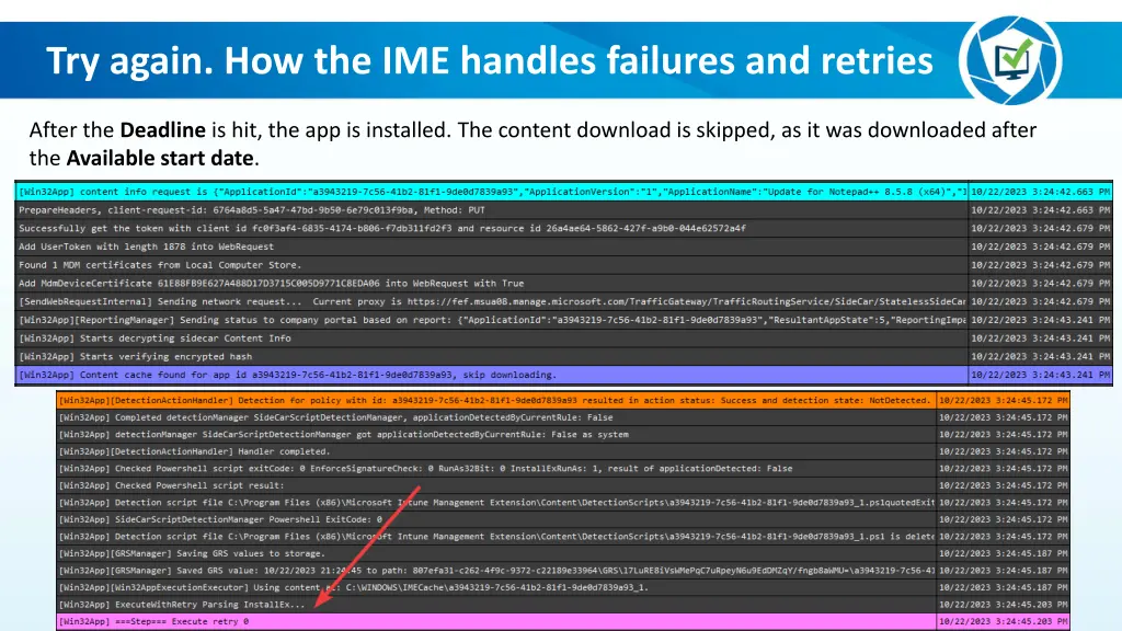 try again how the ime handles failures and retries 11