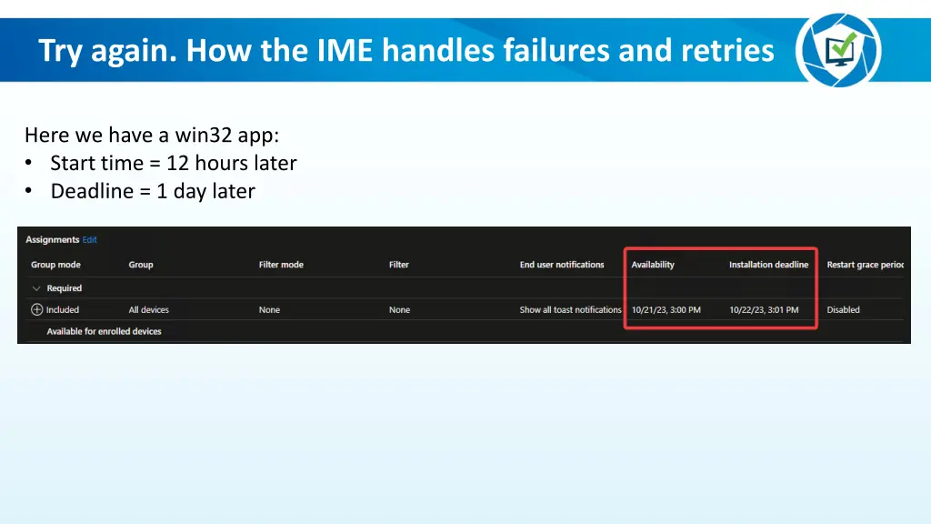 try again how the ime handles failures and retries 8