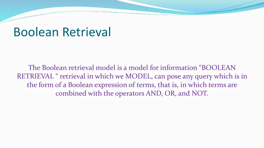 boolean retrieval