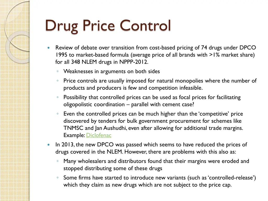 drug price control
