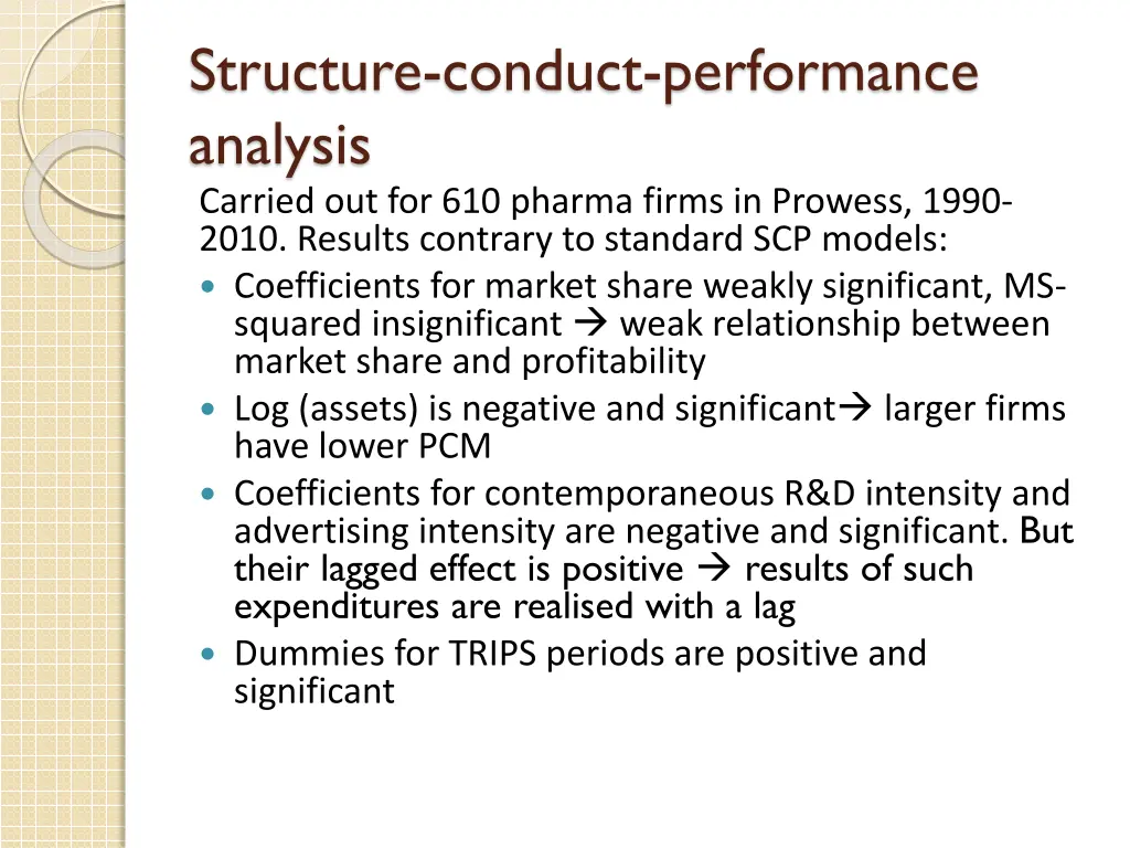 structure conduct performance analysis carried