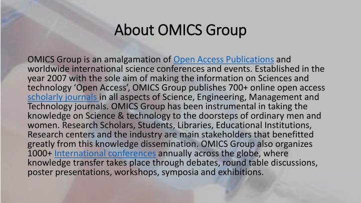 about omics group about omics group