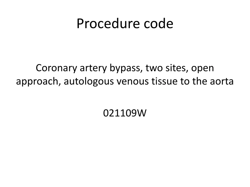 procedure code