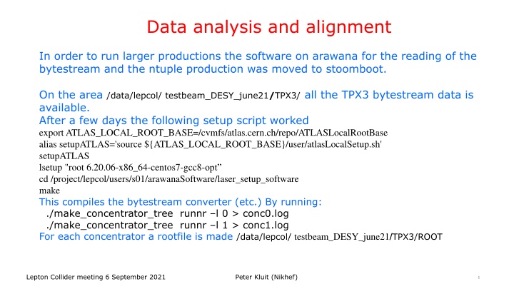 data analysis and alignment