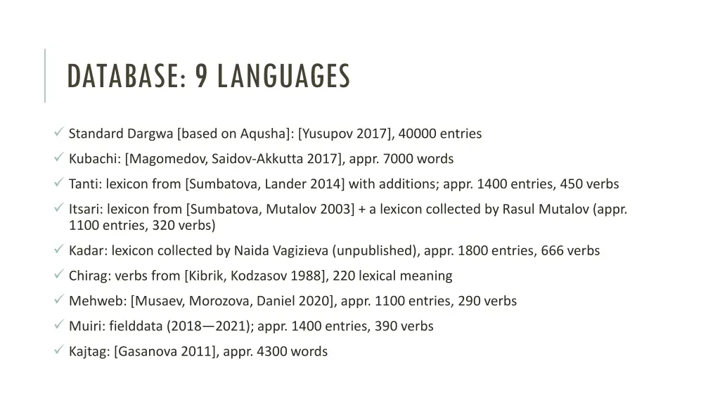 database 9 languages