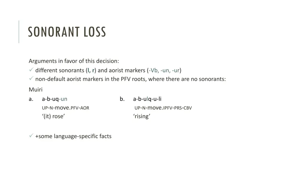 sonorant loss