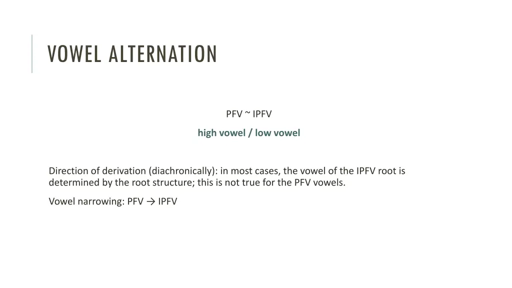 vowel alternation