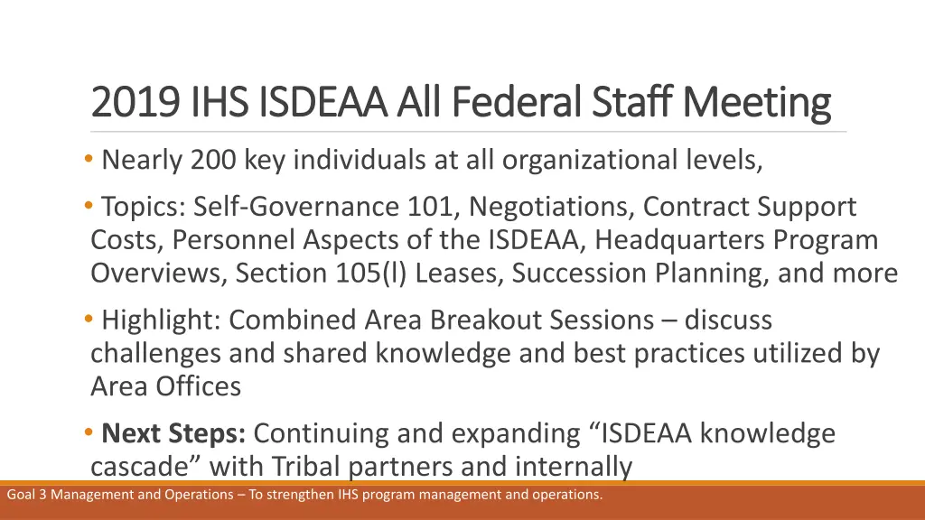 2019 ihs isdeaa all federal staff meeting 2019