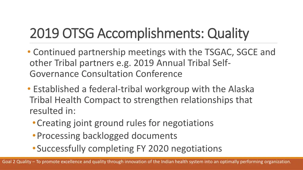 2019 otsg accomplishments quality 2019 otsg
