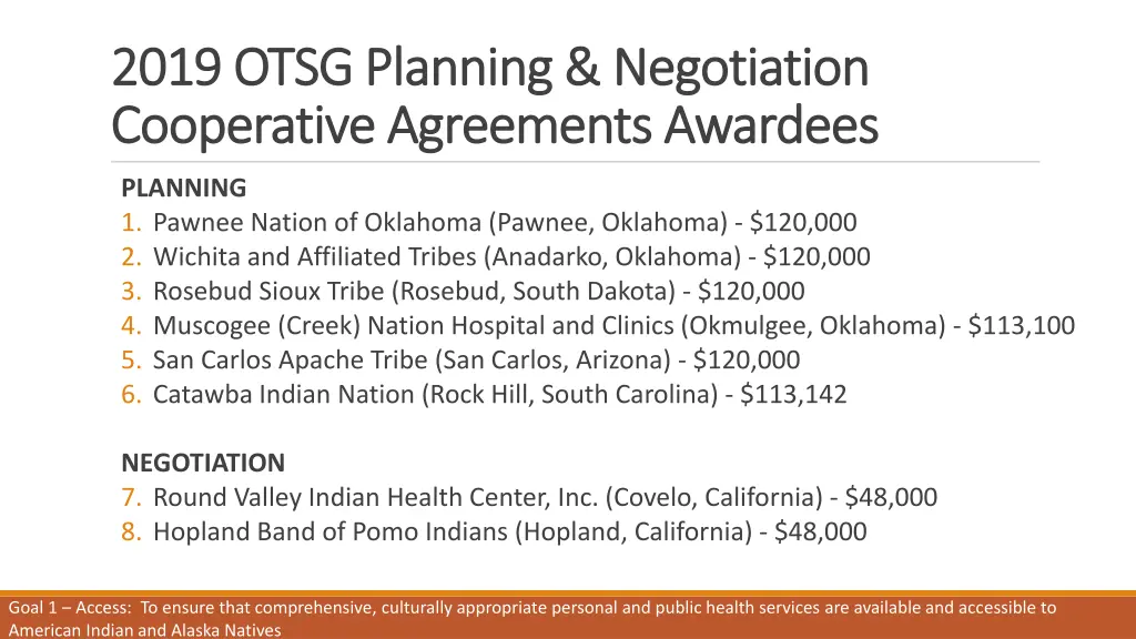 2019 otsg planning negotiation 2019 otsg planning