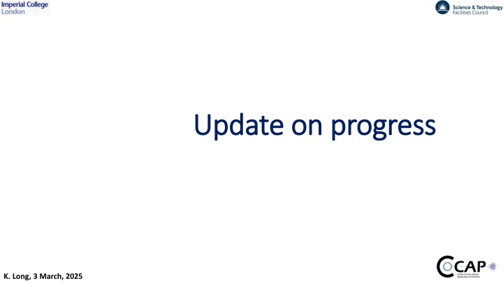 update on progress update on progress