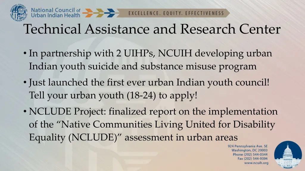 technical assistance and research center