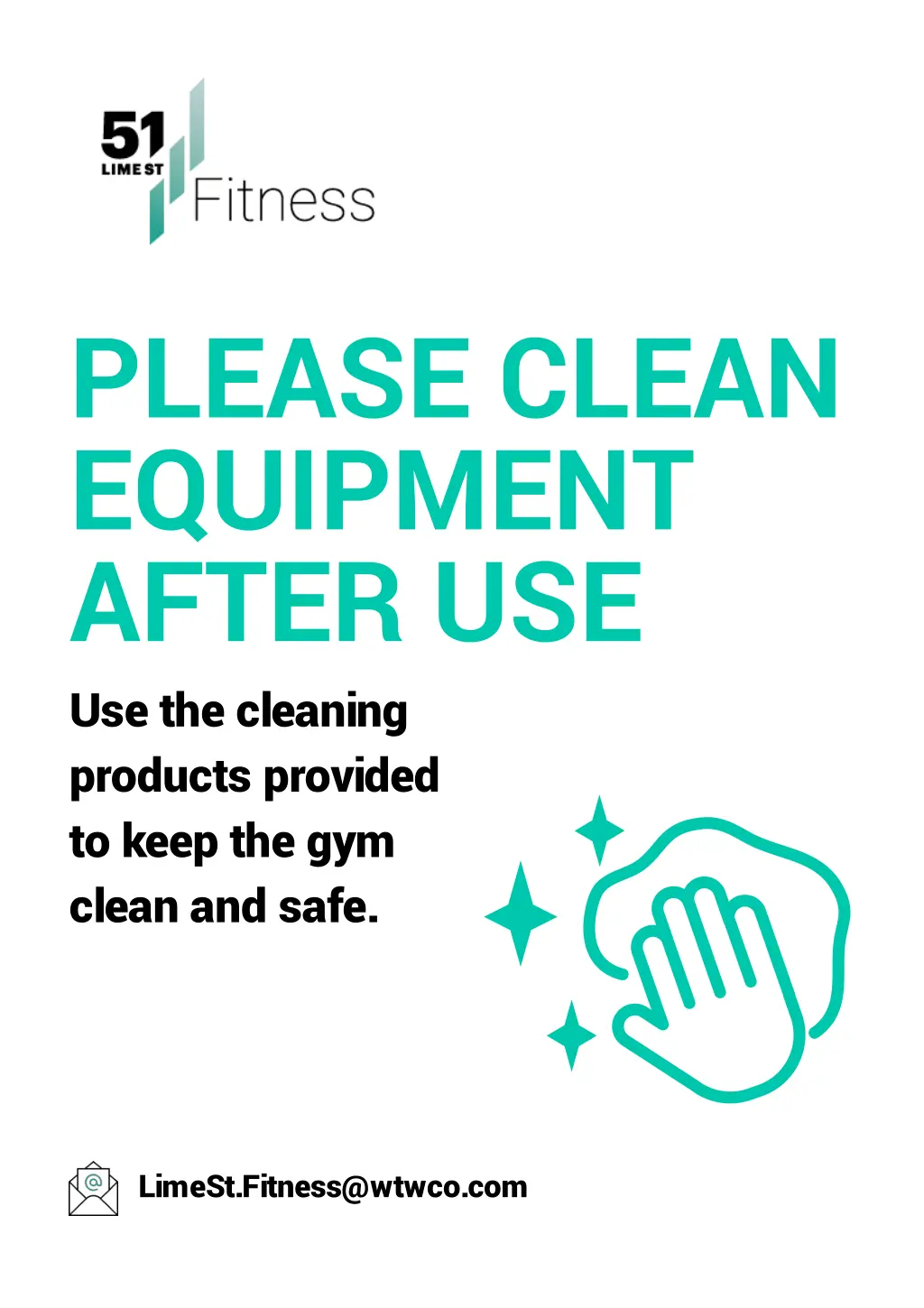 please clean equipment after use