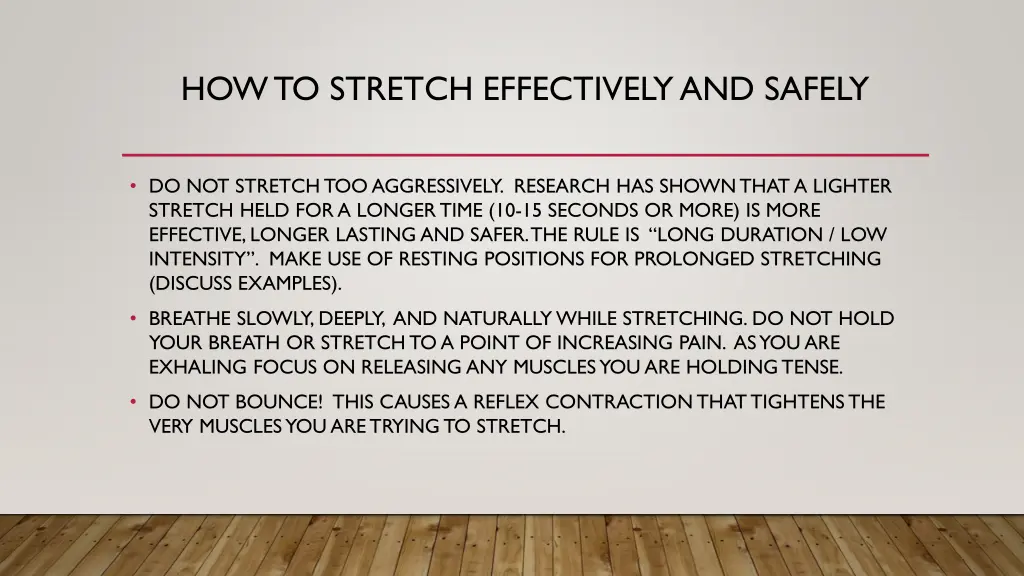 how to stretch effectively and safely