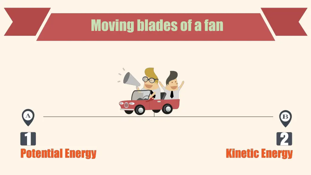 moving blades of a fan