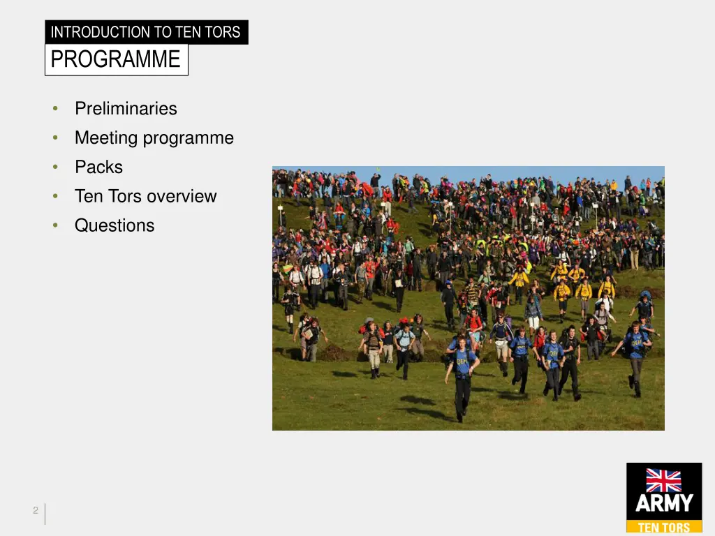 introduction to ten tors programme