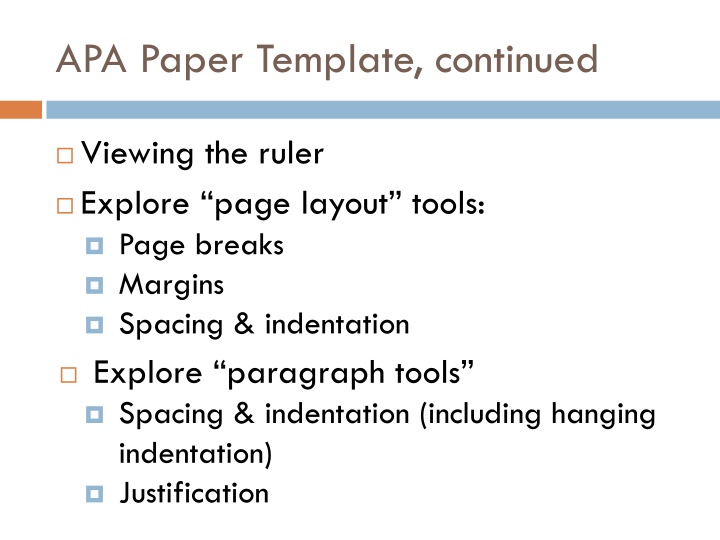 apa paper template continued