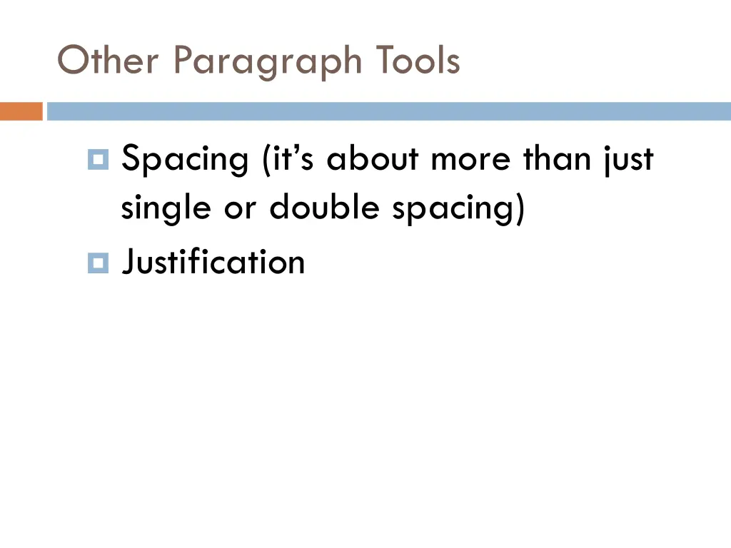 other paragraph tools