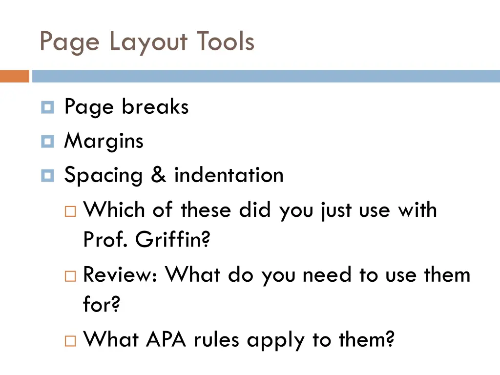 page layout tools