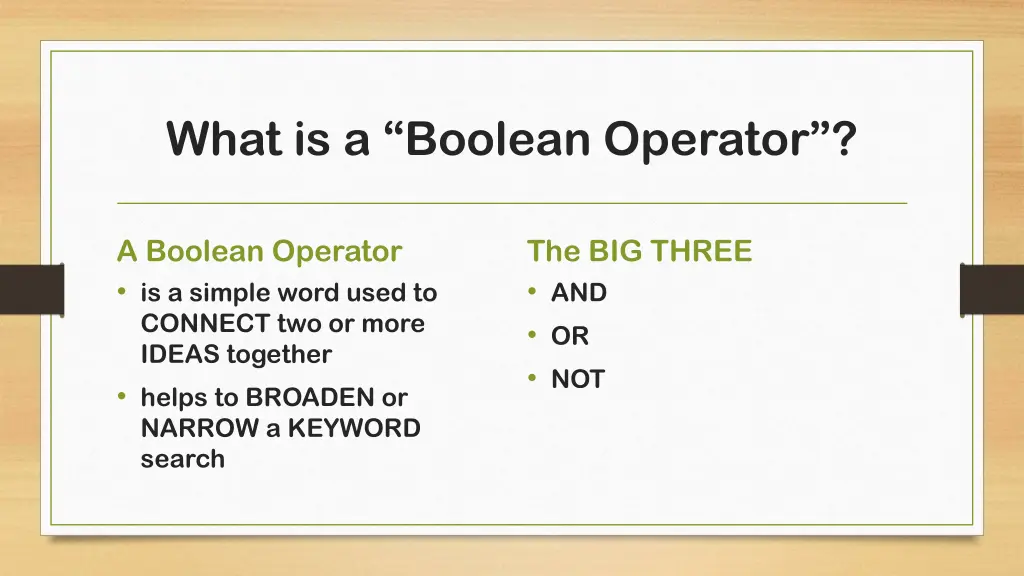 what is a boolean operator
