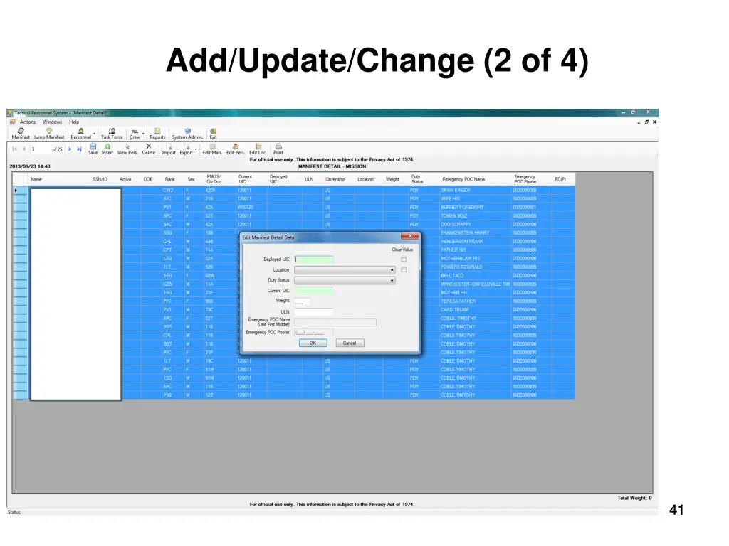 add update change 2 of 4