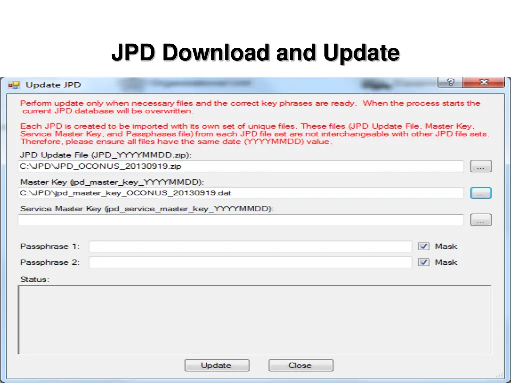 jpd download and update 9