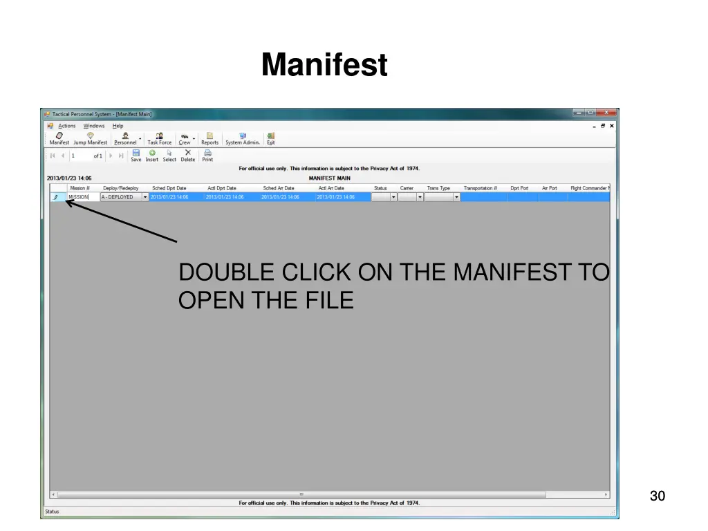 manifest